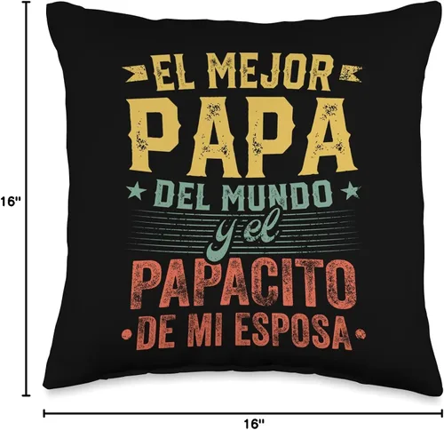 Miniatura 4 de El Mejor Papa Regalo Para Papa Camisa De Hombre Mejor Papa Mundo para Dia Del Padre - Almohada (16 x 16 pulgadas), multicolor