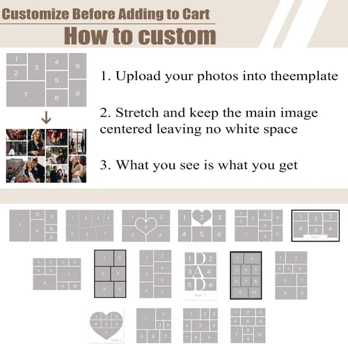 Miniatura 5 de CXHOSTENT Impresiones en lienzo personalizadas con tus fotos, imágenes de lienzo personalizadas, lienzo personalizado, arte de pared, marco
