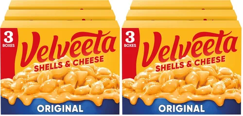 Miniatura 10 de Velveeta Shells and Cheese Mac, 3 cajas, para cenar o cenar fácilmente, sabor original, hecho con queso real, 12 onzas