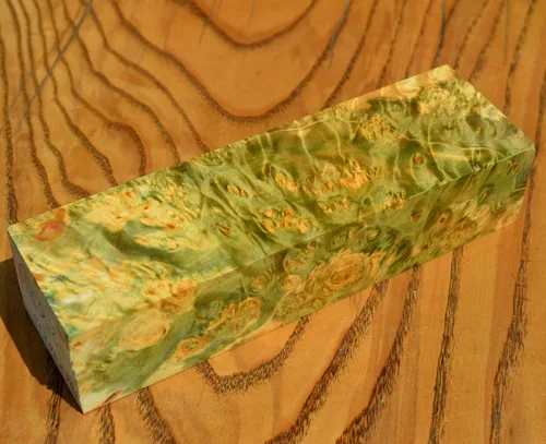 Estabilizado BURL Madera Bloque de madera Torneado en blanco Mango Cuchillos Cuchillo Cactus Jugo Estabilizador (#285)