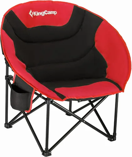 Miniatura 5 de KingCamp Paquete de 2 sillas de campamento acolchadas de gran tamaño con forma de luna, sillas plegables con soporte para tazas, bolsa