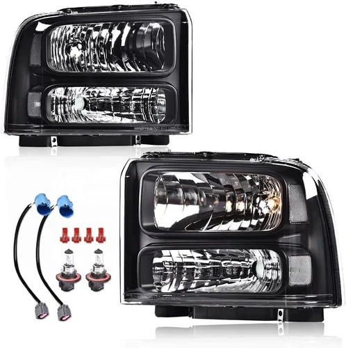 Miniatura 10 de G-PLUS Faros delanteros delanteros para Ford F250 F350 F450 F550 Super Duty 1999-2004; compatible con Ford Excursion 2000-2004 lente transparente