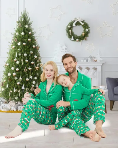Miniatura 3 de DAUGHTER QUEEN Pijamas de Navidad para la familia, niños de 6 a 15 años, tallas de adultos S-XXL