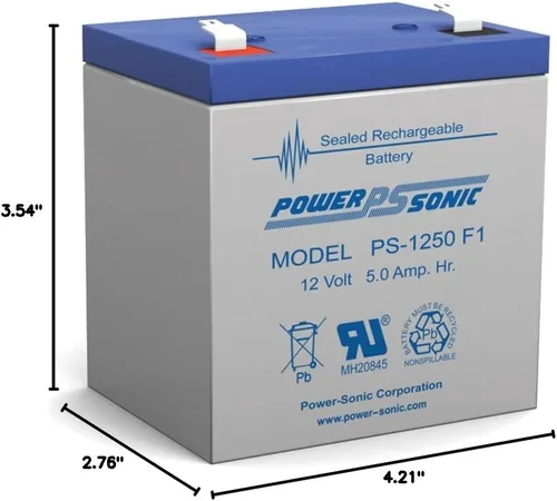 Miniatura 3 de Ps-1250 Batería 12v 5a SLA Ub1250 Ca1240 ADT Alarma Scooter Hgl5-12