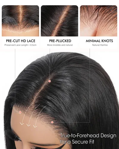 Miniatura 5 de Pull Go Full - Pelucas de cabello humano rizado birmano de 13 x 6 pulgadas, precortadas previamente cortadas, densidad 210, encaje frontal HD