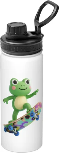 Miniatura 12 de Scarlet Eye Printed Insulated Water Bottle, 18oz Stainless Steel Funny Travel Mug, Leakproof Hot & Cold for Sports, Gym, Hiking