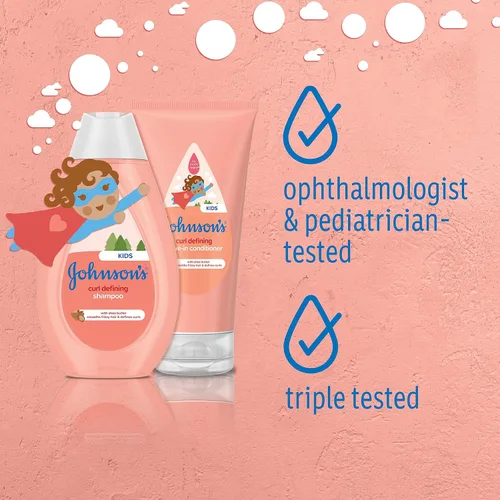 Miniatura 6 de Johnson's Baby Champú, definición de rizos, 13.6 onzas líquidas, control del encrespamiento, sin lágrimas, manteca de karité, paquete de 2
