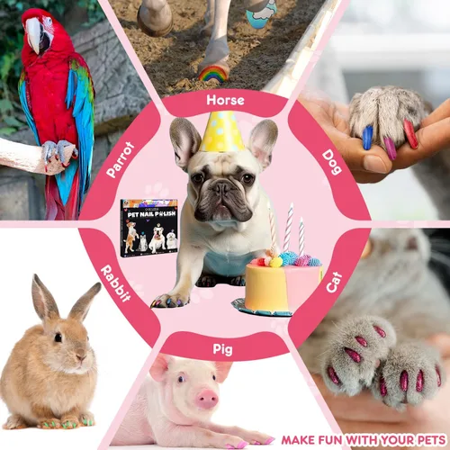 Miniatura 6 de MSDADA Bolígrafos de esmalte de uñas para perros de secado rápido, juego de esmaltes de uñas de 9 colores para perros, seguro y fácil de aplicar
