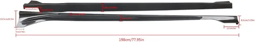 Miniatura 6 de CHIESMA Faldas laterales para Honda Civic de 11ª generación 2022-2025 Sedan y Hatchback ABS Fibra de carbono Estilo RS Estilo Rocker Extensión Panel