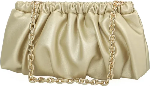 Miniatura 3 de Bolso de noche plisado suave de cuero vegano elegante bolso de mano formal fruncido para mujer Pleated, Soft, Dressy, Formal, Ruched