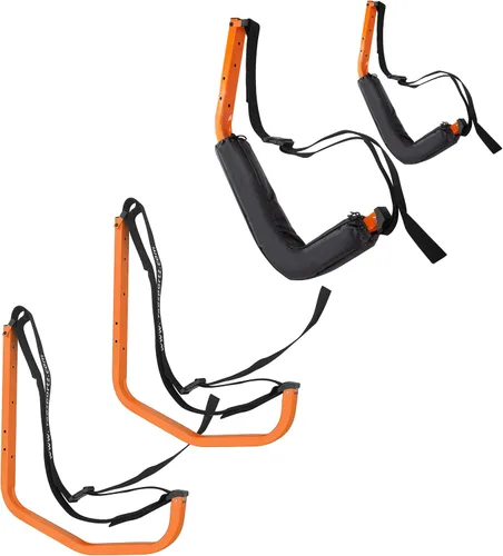 RAD Sportz Juego de 2 sistemas de almacenamiento de kayak: ganchos de montaje en pared con capacidad de 125 libras cada uno para colgar kayaks,
