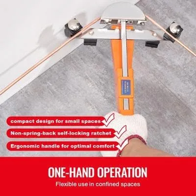 Miniatura 3 de Happybuy Dobladora de tubos de tubo, 1/4"-7/8" OD Trinquetadora de trinquete, 90° adelante/reversa, 7 matrices, cortador de tuberías para HVAC, Aire
