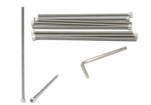 Miniatura 127 de iexcell 25 piezas M4 x 60/65/70/75/3.150 in paso de rosca 0.028 in acero inoxidable 304 cabeza hexagonal Tornillos Tornillos surtido Kit