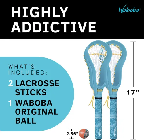 Miniatura 3 de Waboba Mini juego de lacrosse de agua divertido para juegos de playa y juegos de piscina, viene con una pelota de rebote de agua original
