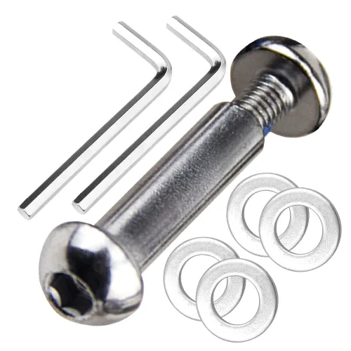 M8 - Juego de tornillos Allen para eje de acero al carbono de grado 0.346 x 1.102 in x 3.386 in para delantero trasero 2 3 4 ruedas Stunt Scooter