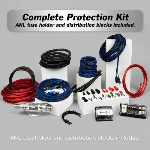 Miniatura 7 de InstallGear Kit de cableado de amplificador dual calibre 4 - Kit de instalación de amplificador True Spec con cable de tacto suave - Kits de cable