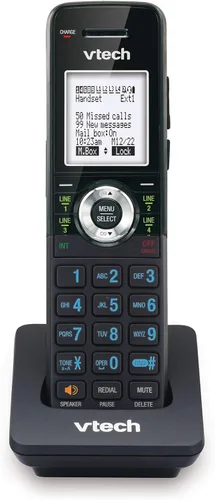 Miniatura 8 de VTech AM18447 - Consola principal 4 líneas expansible para pequeñas empresas, sistema de teléfono de oficina con contestadora, intercomunicador