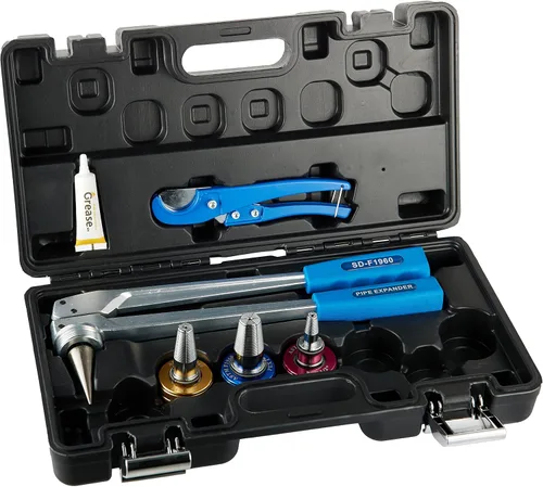 Miniatura 5 de EFIELD PEX Kit de herramientas de expansión de rotación automática con cabezales expansores de 1/2 pulgadas, 3/4 pulgadas y 1 pulgada, (TOOL022)