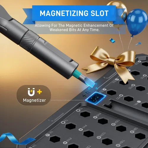 Miniatura 5 de 42 in 1 Magnetic Screwdriver Set with Gift Box, Father’s Day Gifts for Men, Husband, Dad, Ratchet Screwdriver Set for Furniture, Computer, Bicycle