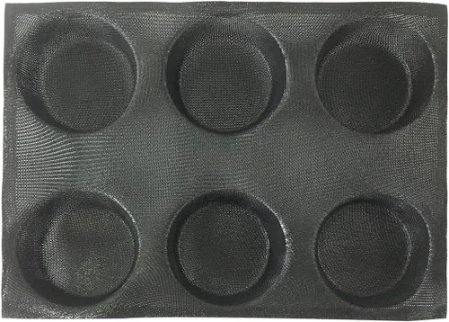 Miniatura 7 de Bluedrop Moldes perforados de la panadería de la forma redonda de la bandeja del pan de la forma del pan del bollo del silicón