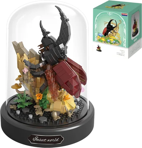Juego de construcción de bonsái de plantas de insectos, conjunto de mini animales amigos para adultos, regalo de colección de insectos para niños,
