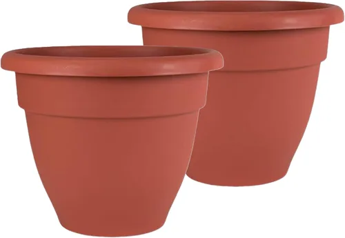 Miniatura 32 de The HC Companies, Caribbean - Maceta de plástico y ligera de 6 pulgadas para interiores y exteriores, maceta para hierbas y flores, color negro