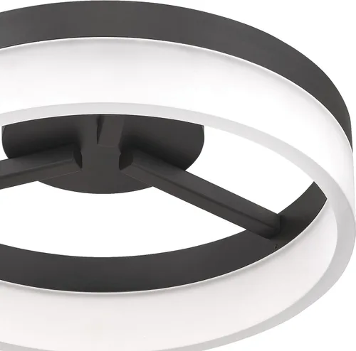 Miniatura 7 de Quoizel Cohen - Lámpara de techo redonda semiempotrada, bronce aceitado, luz LED moderna colgante integrada para pasillo, cocina, dormitorio o baño