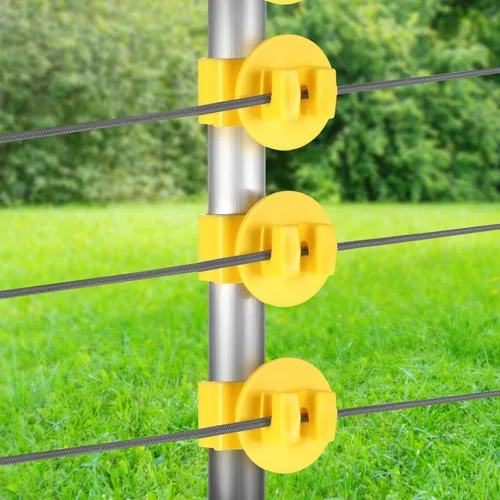 Miniatura 5 de Geiserailie Aisladores de poste en T, 8 unidades, alambre más corto, ajuste cómodo, clips para postes en T, aislantes para agricultura y ganaderos