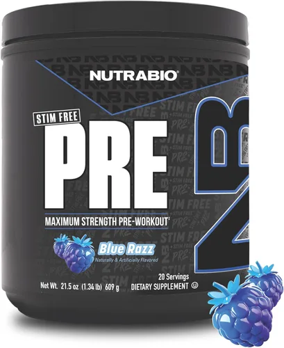 NutraBio Entrenamiento previo sin STIM para hombres, nuevo preentrenamiento no rígido | Enfoque láser, bombas extremas | Rendimiento, resistencia |
