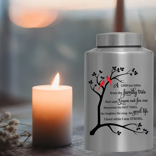 Miniatura 6 de Urnas de cremación para cenizas humanas, adultos, hombres y mujeres, urna decorativa grande, urna de pájaros cardenales, hasta 220 libras, urnas