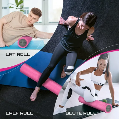 Miniatura 6 de Yes4All Rodillo de espuma EPP de alta densidad con respaldo redondo, rodillo de espuma de ejercicio para yoga, pilates y estiramientos, 12, 18, 24