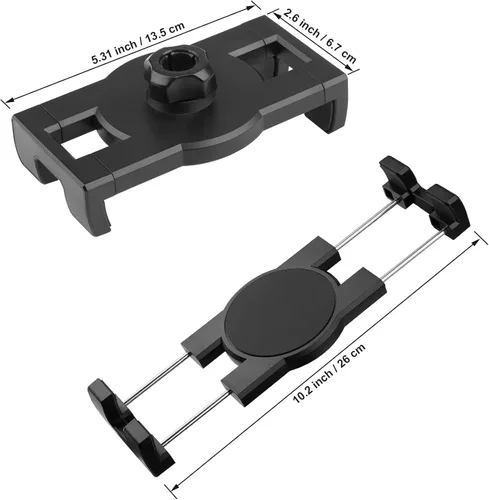 Miniatura 9 de Mippko Soporte para tableta para cinta de correr/elíptica/bicicleta giratoria/pelotón/ciclo interior, brazo de cuello de cisne, soporte