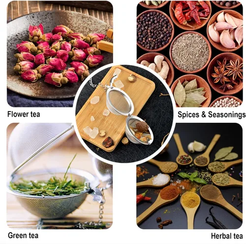 Miniatura 4 de NSTaygate 2 coladores de té con infusor de té para té suelto, amatista y cuarzo rosa, colgante de corazón de cristal de amor infinito, pareja hecha