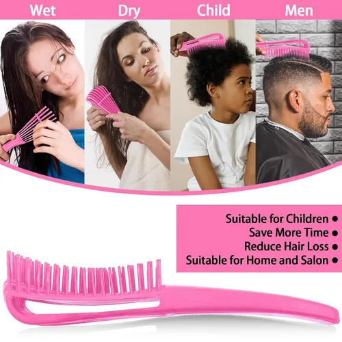 Miniatura 4 de Cepillo desenredante para cabello rizado para mujeres/hombres/niños, juego de cepillos desenredantes para cabello natural con cepillo de borde