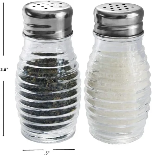 Miniatura 7 de Home Basics - Salero de cristal estilo colmena (plateado), 2 cocteleras para sal, pimienta, comino, canela, pimentón y más Tapas fáciles