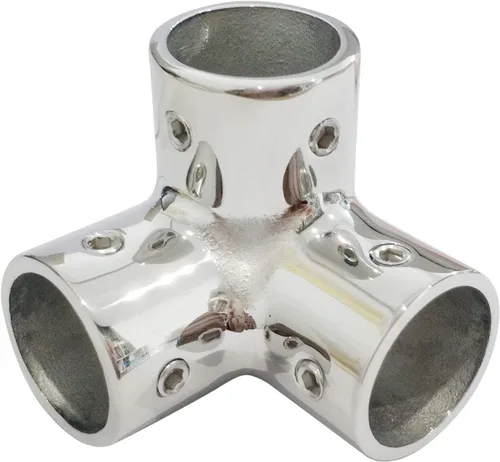 Miniatura 4 de Heavy Dudy - Barra de mano de tubo de 7/8 pulgadas, grado marino 316 SS pulido espejo de barandilla de mano de 90 grados 7/8 "(22 mm) codo