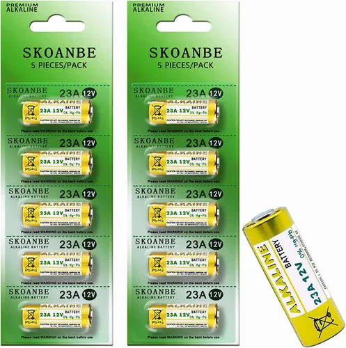 Miniatura 7 de SKOANBE Paquete de 20 baterías alcalinas remotas 23A A23 L1028F 23AE 12 voltios MN21 para ventilador de techo