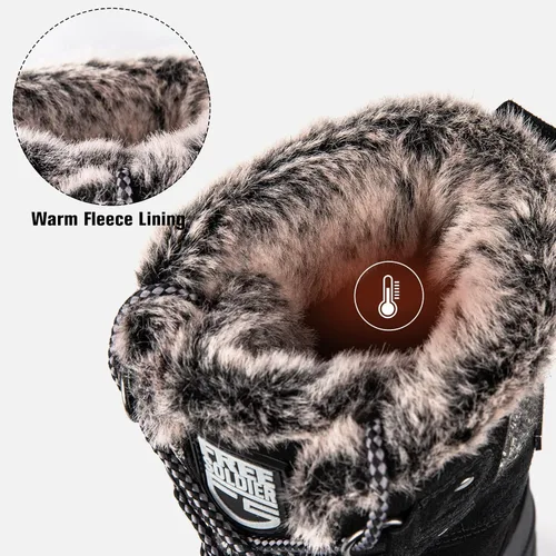 Miniatura 4 de FREE SOLDIER Botas de nieve impermeables de invierno para mujer, para clima frío, botas de pato de moda para exteriores, cómodas y aisladas
