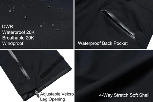 Miniatura 4 de Pantalones de golf para hombre, impermeables, cómodos, ligeros, transpirables, con bolsillos