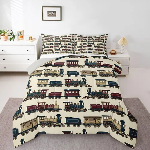 Miniatura 35 de Feelyou Juego de ropa de cama de camión de bomberos, edredón de coche de bomberos y policía para decoración de habitación de niños, tamaño Multi D05