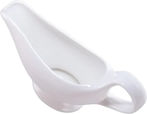 Miniatura 6 de Salsa, bote de salsa de 9.4 onzas, cuenco de salsa de 9.5 fl oz, plato de cerámica para servir, dispensador blanco (9.4 onzas)
