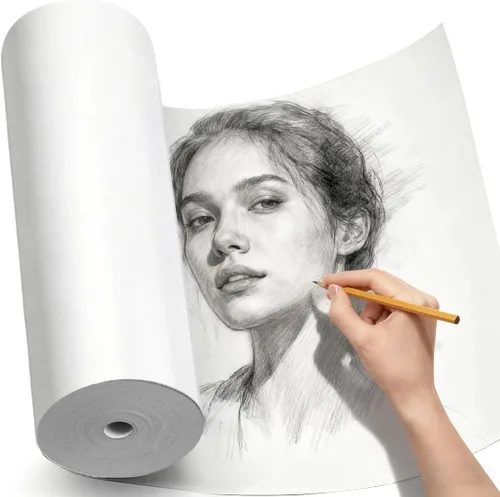 Miniatura 7 de PerkHomy - Rollo de papel de estraza para manualidades de 15 x 450 pulgadas (37.5 pies) para niños, envoltura de regalos, arte en movimiento