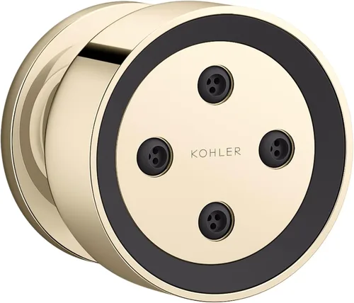 Miniatura 15 de KOHLER 26299-BL - Spray redondo de una sola función, rociador giratorio semiempotrado para pared de ducha, 2.5 GPM, negro mate Mate negro