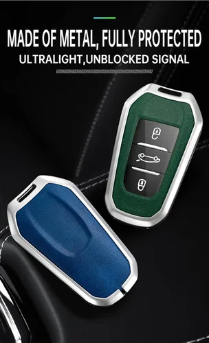 Miniatura 3 de ontto Carcasa de metal para llave de automóvil para Peugeot 508/2008/3008/5008, 5008, funda para llave de control remoto inteligente para Citroen C3