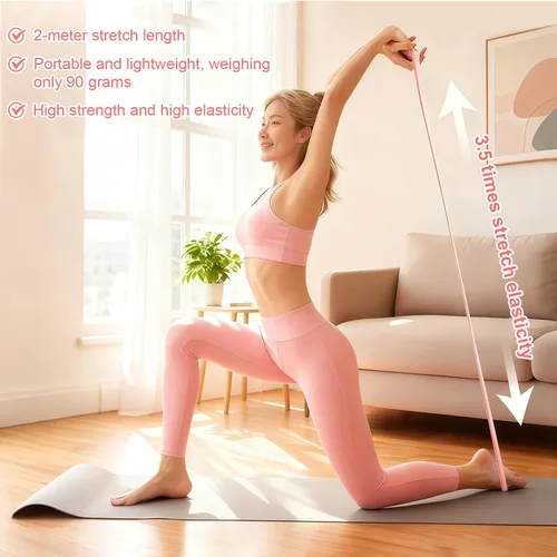 Miniatura 4 de 8 Bandas de Resistencia para Mujeres, 2 Piezas Bandas de Ejercicio Bandas de Resistencia con Asas, Bandas de Ejercicio Portátiles con Forma de 8