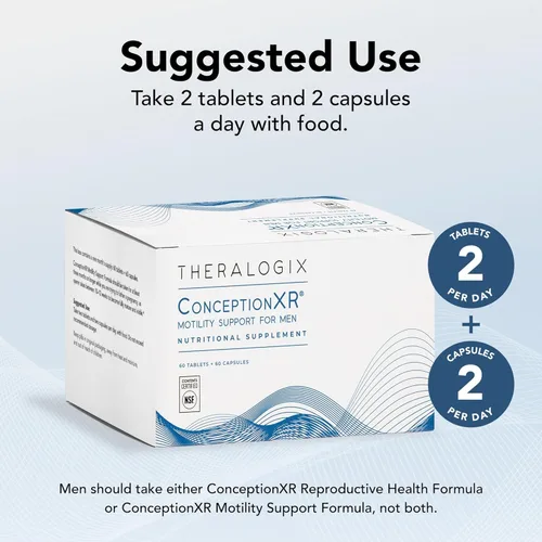 Miniatura 4 de Theralogix ConceptionXR Fórmula de Apoyo a la Motilidad - Vitaminas Preconcepcionales para Hombres para Apoyo a la Fertilidad - Suplementos