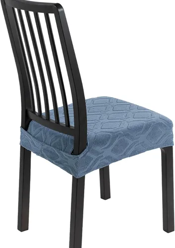 Miniatura 63 de SearchI Juego de 6 Fundas de Asiento para Sillas de Comedor Elásticas, Fundas de Asiento Suave Extraíbles y Lavables para Sillas de Comedor, Flor