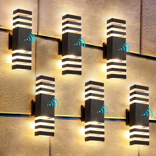 Miniatura 11 de Luminaria para exteriores, moderna lámpara de pared para exteriores, aplique de pared exterior negro, luces impermeables para porche exterior