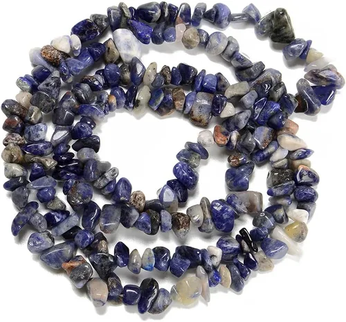 Miniatura 8 de Juego de pulseras de piedras preciosas de aventurina azul natural de 0.197-0.315 in, diseño de grava curativa, cuentas de piedra irregular, diseño