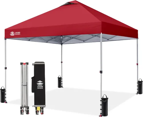 Miniatura 14 de CROWN SHADES Toldo desplegable de 8 x 8 pulgadas, tienda de campaña de playa con instalación CenterLok de un empuje, parasol fácil para exteriores
